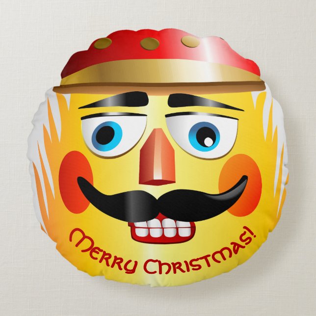 Coussin rond du jouet Nutty Nutcracker (Devant)