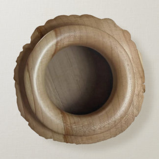 Coussin rond du navire à bois et du couvercle en b