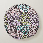 Coussin rond Empreinte de léopard (Dos)