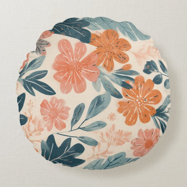 Coussin rond esthétique et intemporel (Devant)