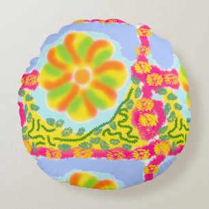 Coussin rond Festif Cheery Festival Beach House