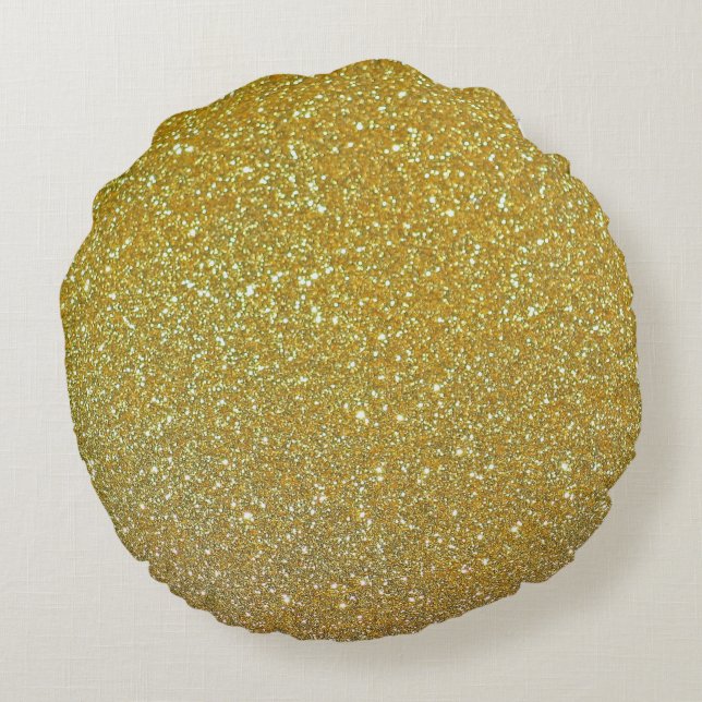 Coussin rond feuille d'or (Dos)
