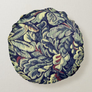 Coussin rond Feuille tapisserie