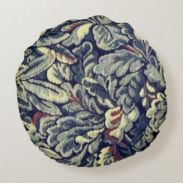 Coussin rond Feuille tapisserie (Dos)