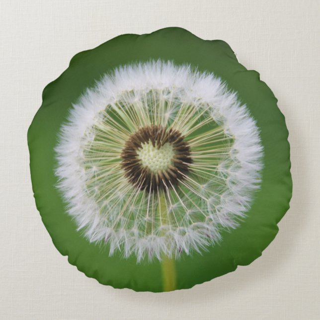 Coussin rond Fleur et Coeur (Dos)