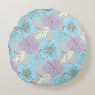 « Coussin rond floral pastel »