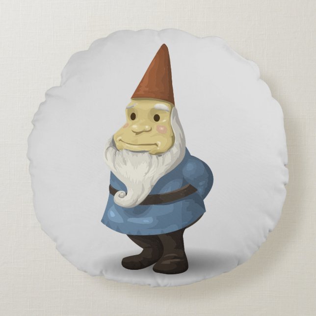 COUSSIN ROND GNOMES DE JARDIN MIGNON (Devant)
