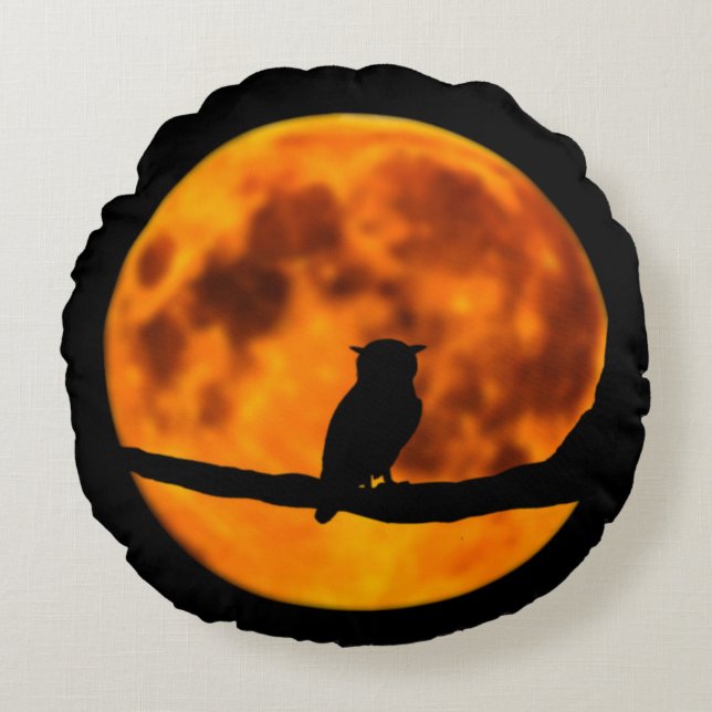 Coussin rond Halloween (Devant)