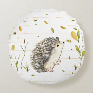 Coussin rond Hedgehog de White Stripes