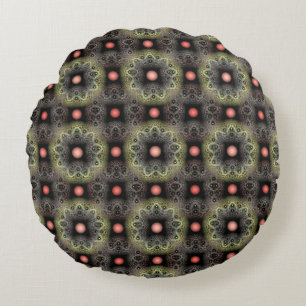 Coussin rond imaginaire motif fragile