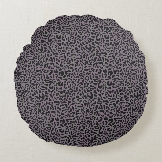 Coussin rond imprimé léopard (Devant)