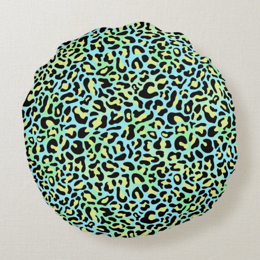 Coussin rond imprimé léopard (Dos)