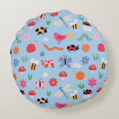 Coussin Rond Insectes (Dos)