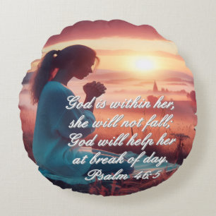 coussin rond "Inspirer la foi"
