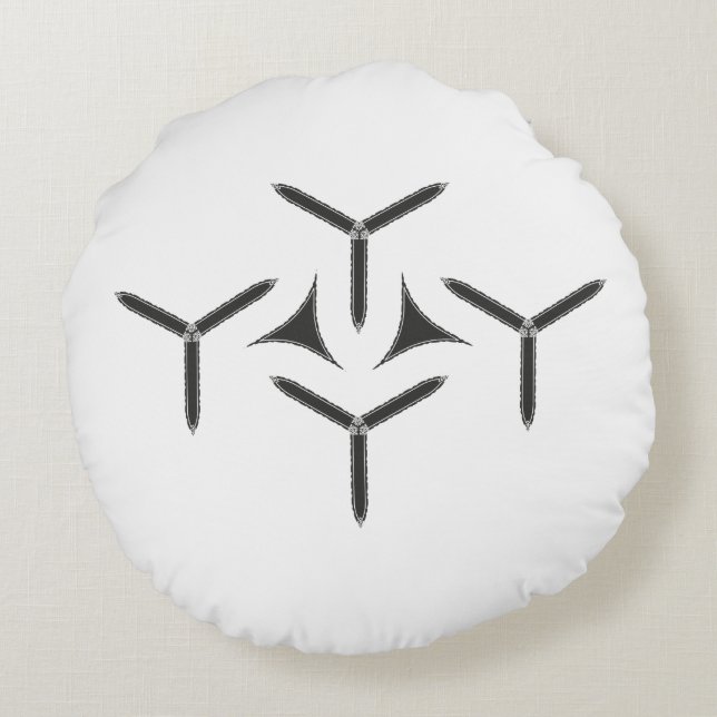 Coussin rond lame gothique (Dos)