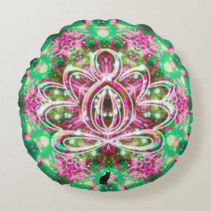 Coussin rond Lumineux Zen Lotus