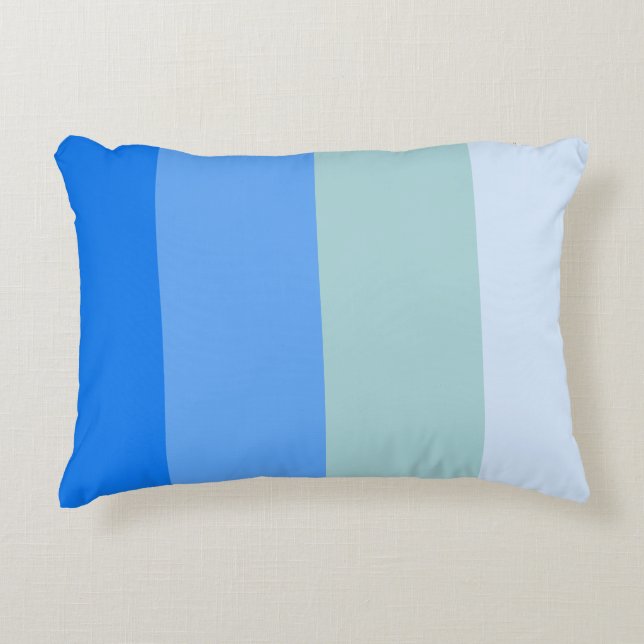 Coussin rond Motif Bleu (Devant)