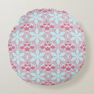 Coussin rond Motif de nappes d'eau Abstraites