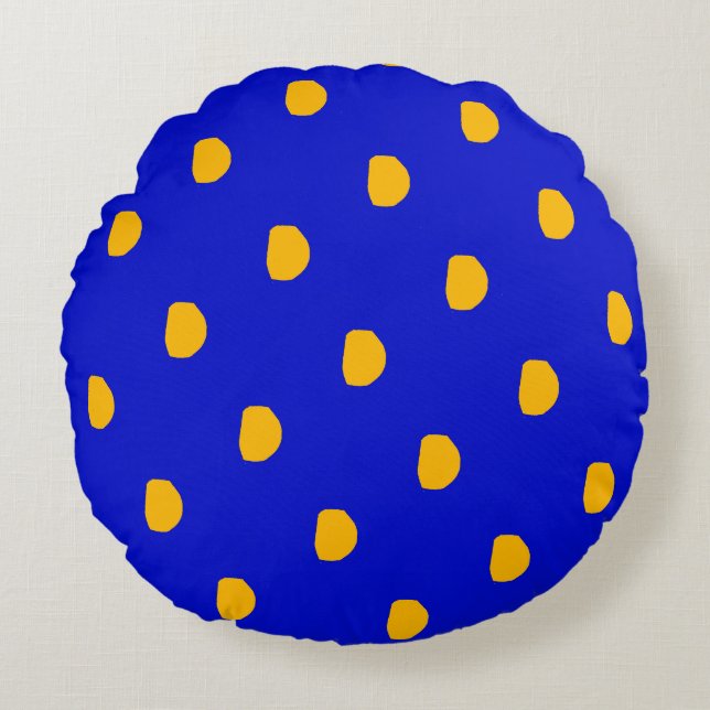 Coussin rond Motif de pointes de brosse (Devant)