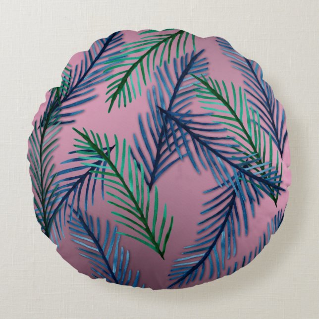 Coussin rond Motif plante (Devant)