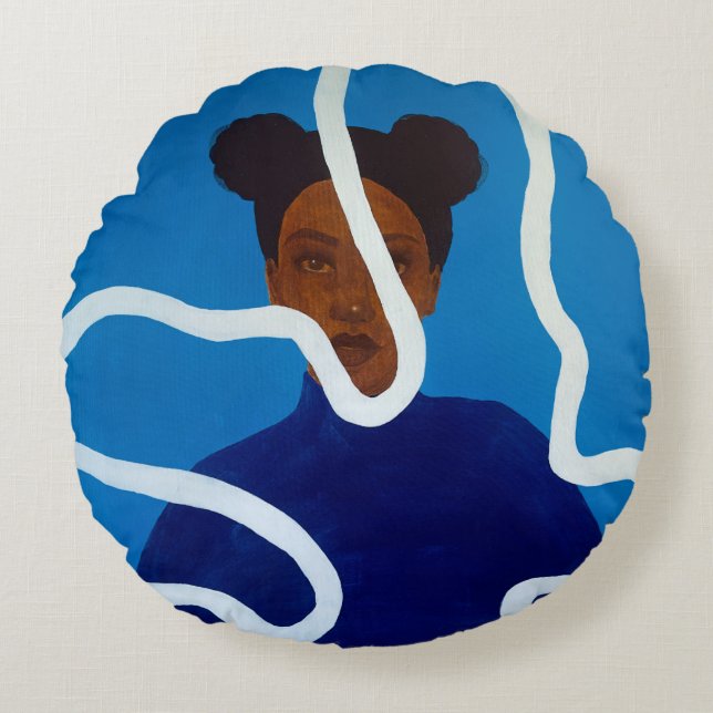 Coussin rond Muse #1 (Devant)