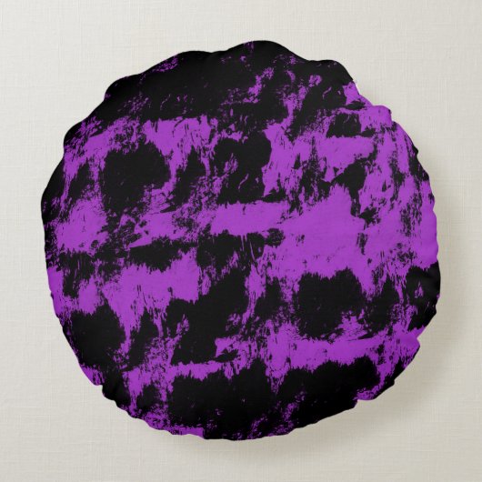 Coussin rond noir violet (Dos)