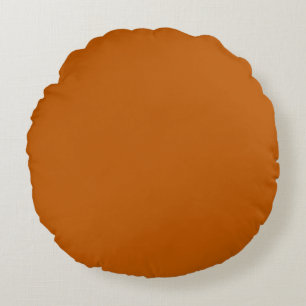 Coussin rond orange brûlé