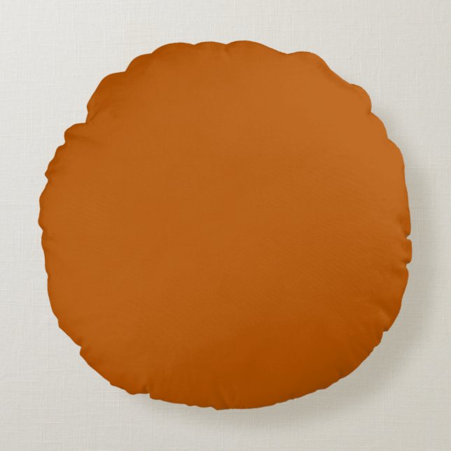 Coussin rond orange brûlé (Devant)