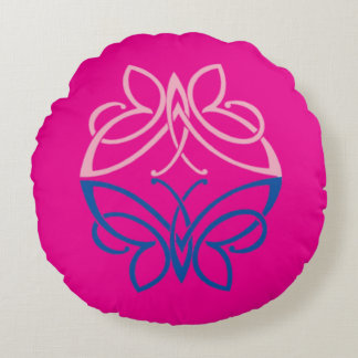 Coussin rond papillon