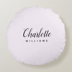 Coussin Rond Personnalisé - Pink Pastel Monogram
