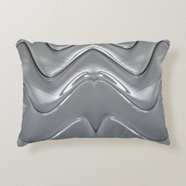 Coussin rond platine argent (Devant)