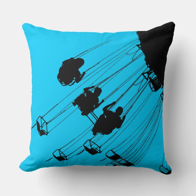 Coussin Rond-point des ailes - Sky Blue (Recto)