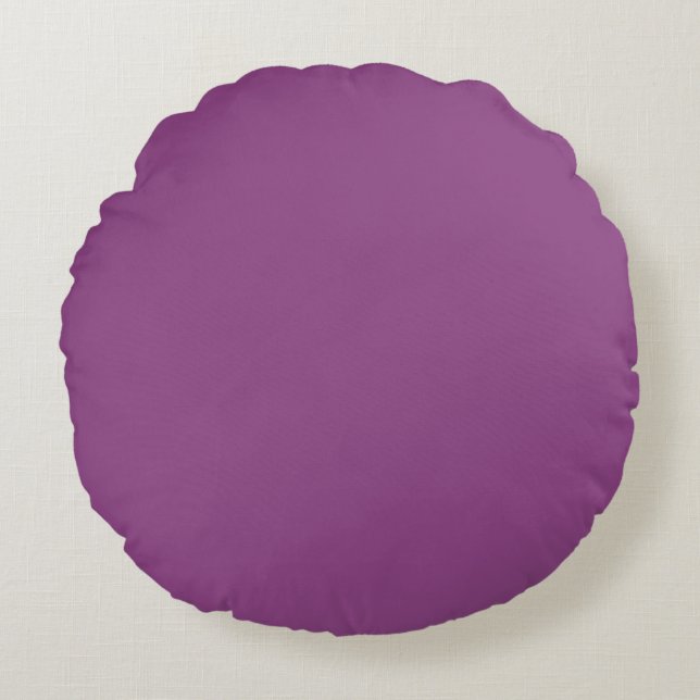 Coussin rond prune (Devant)