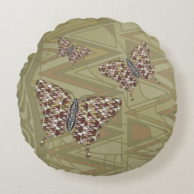 Coussin Rond Queue d'Hirondelle Africaine (Devant)