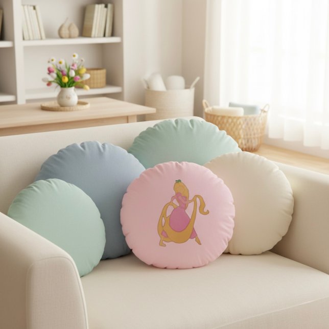 Coussin rond Rapunzel (Créateur téléchargé)