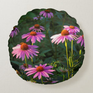 Coussin rond rose Daises