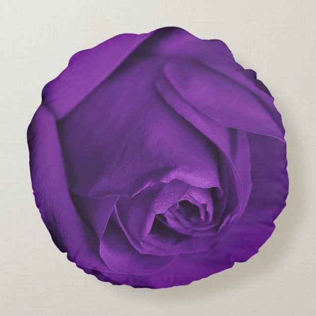 Coussin rond Rose violet (Dos)