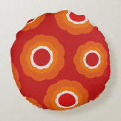 Coussin rond rosette vintage contemporain (Dos)