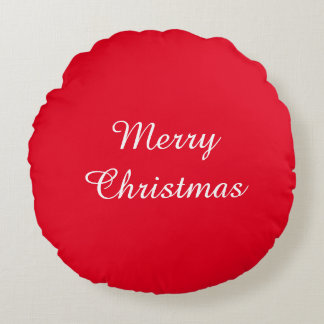 Coussin rond rouge de Joyeux Noël
