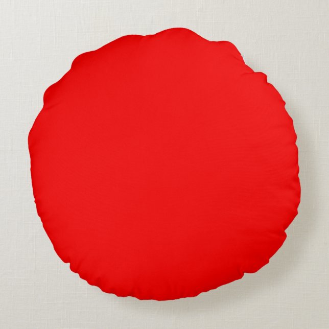  Coussin rond rouge uni pour accents audacieux et  (Dos)