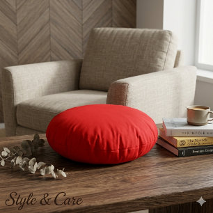  Coussin rond rouge uni pour accents audacieux et 