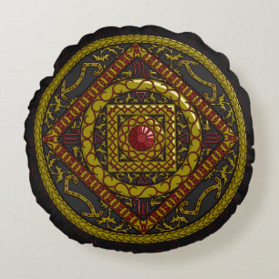 Coussin rond Scorpio Mandala