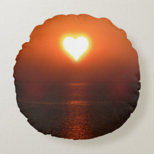 Coussin rond Sun & Heart & Sea