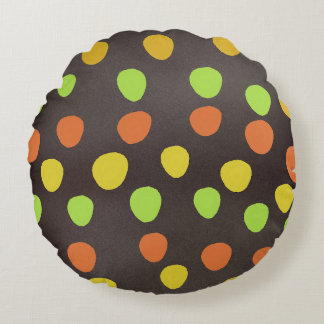 Coussin rond tacheté