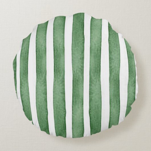 Coussin Rond Teinté de Vert à Liseré Vert (Dos)
