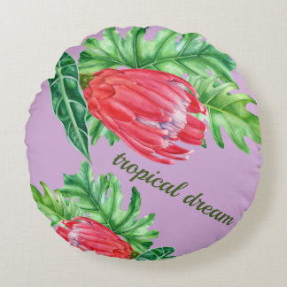 Coussin rond Tropical