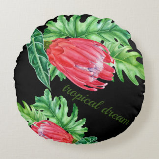 Coussin rond Tropical