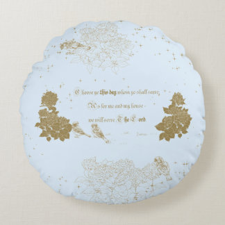 Coussin rond verset de la Bible Choisissez-vous ce