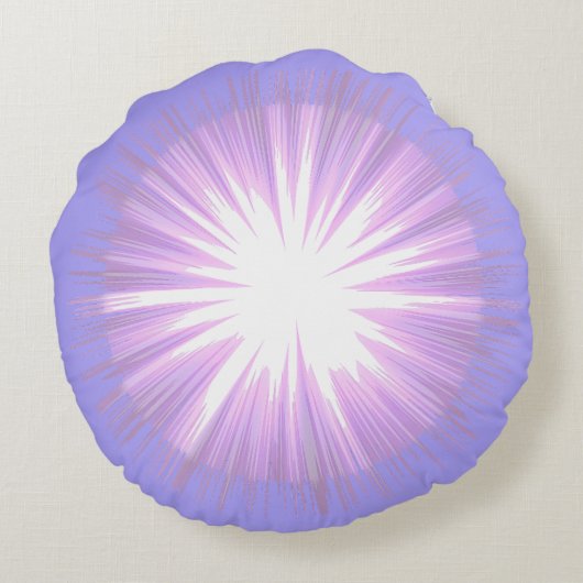 Coussin rond violet Sun Fairy (Dos)