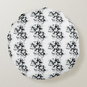 Coussin ronde A coton "Papillons"